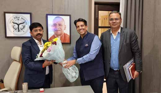 Mr Pankaj Chadha and Mr Rakesh Suraj met Mr. Nand Gopan Nandi, Minister for MSME AND EXPORT Promotion, UP