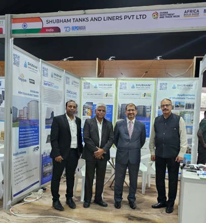 Chart showing Shri Surinder Bhagat, Indian Ambassador to Ghana (in the center)